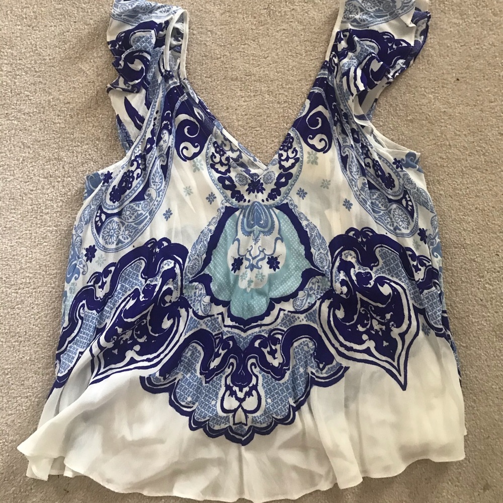 Anthropologie Flutter Sleeve Blouse